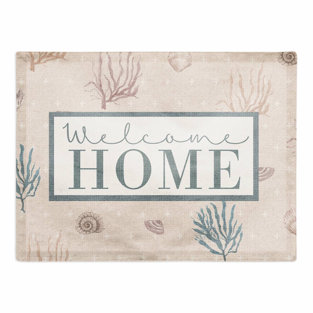 Welcome Home Multi Shell Coral & Plus Cotton Twill Placemat